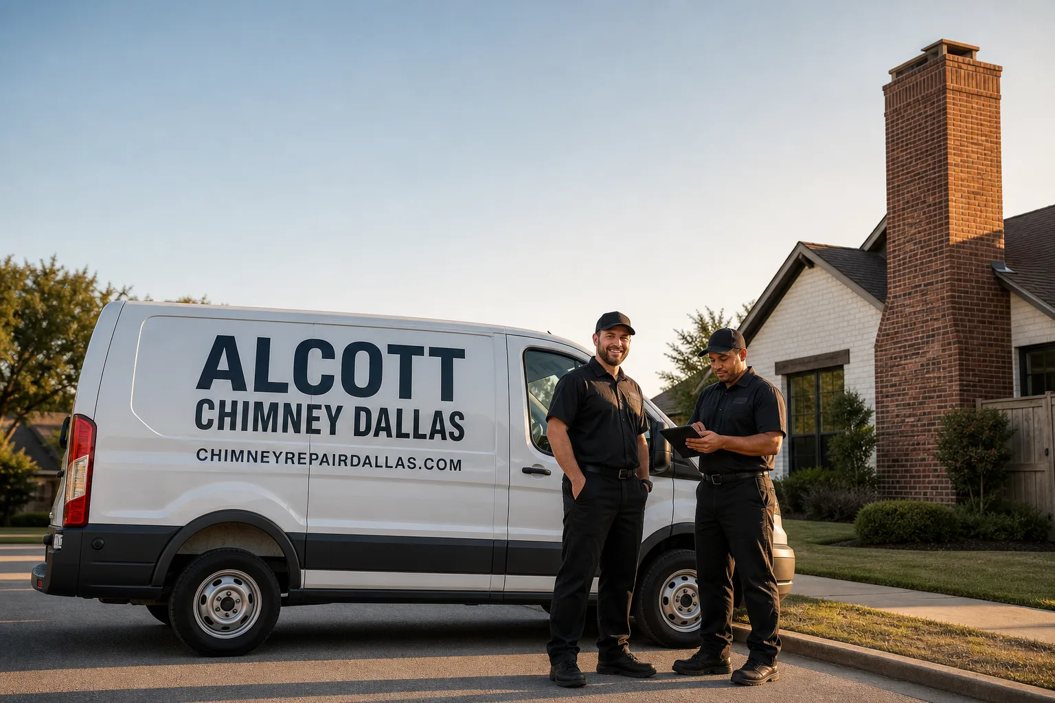 Alcott Chimney Dallas chimney cleaning team